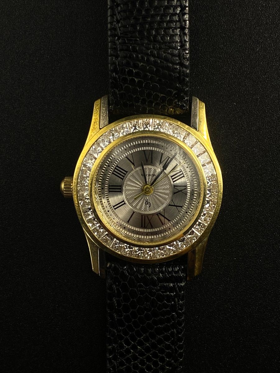 Reloj Diamantes Correa Negra II