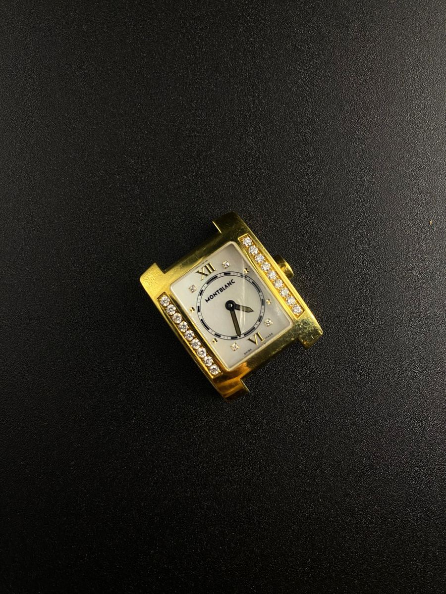 Reloj Oro Cuadrado Miniatura